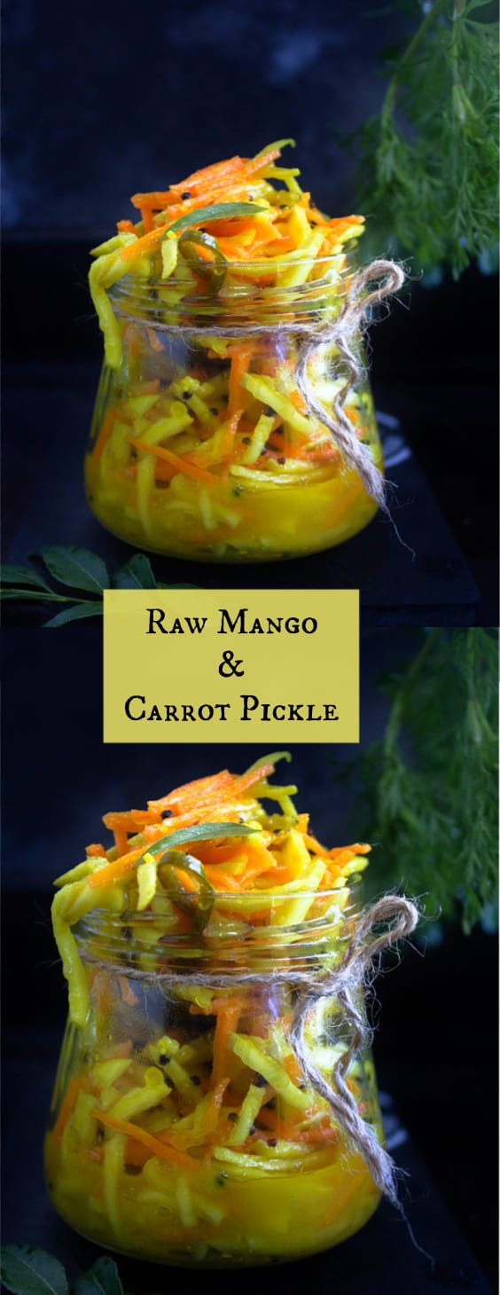 Raw mango and Carrot Pickle