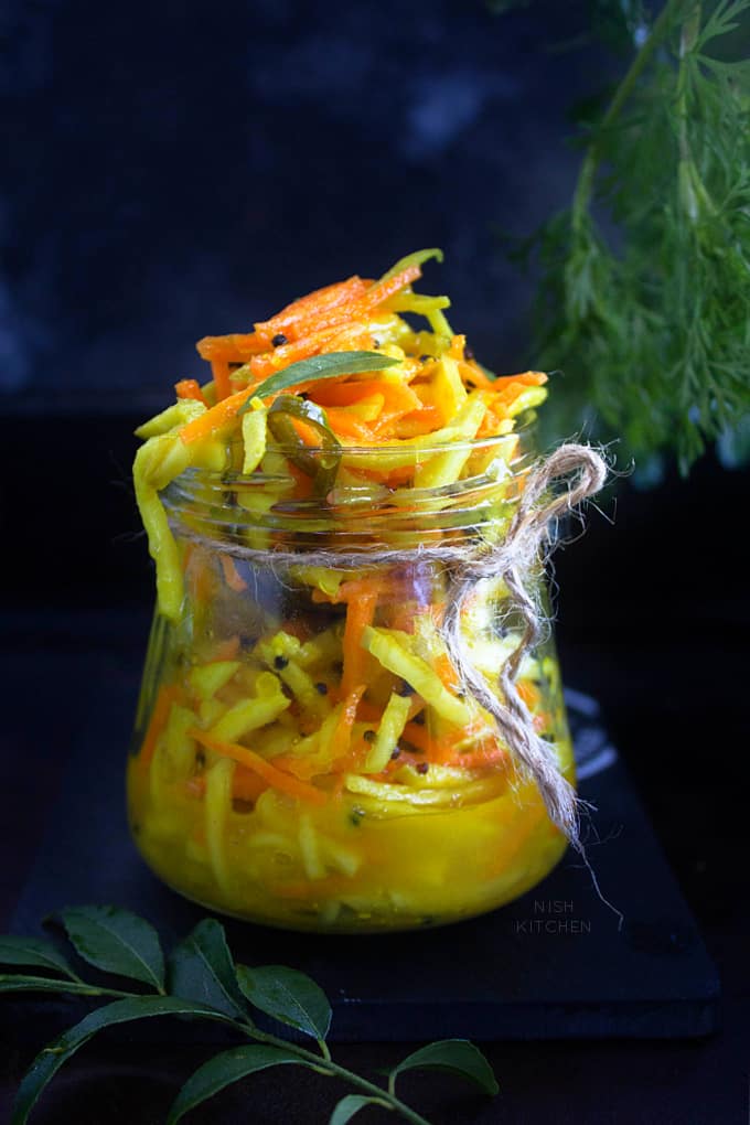 raw mango and carrot pickle recipe
