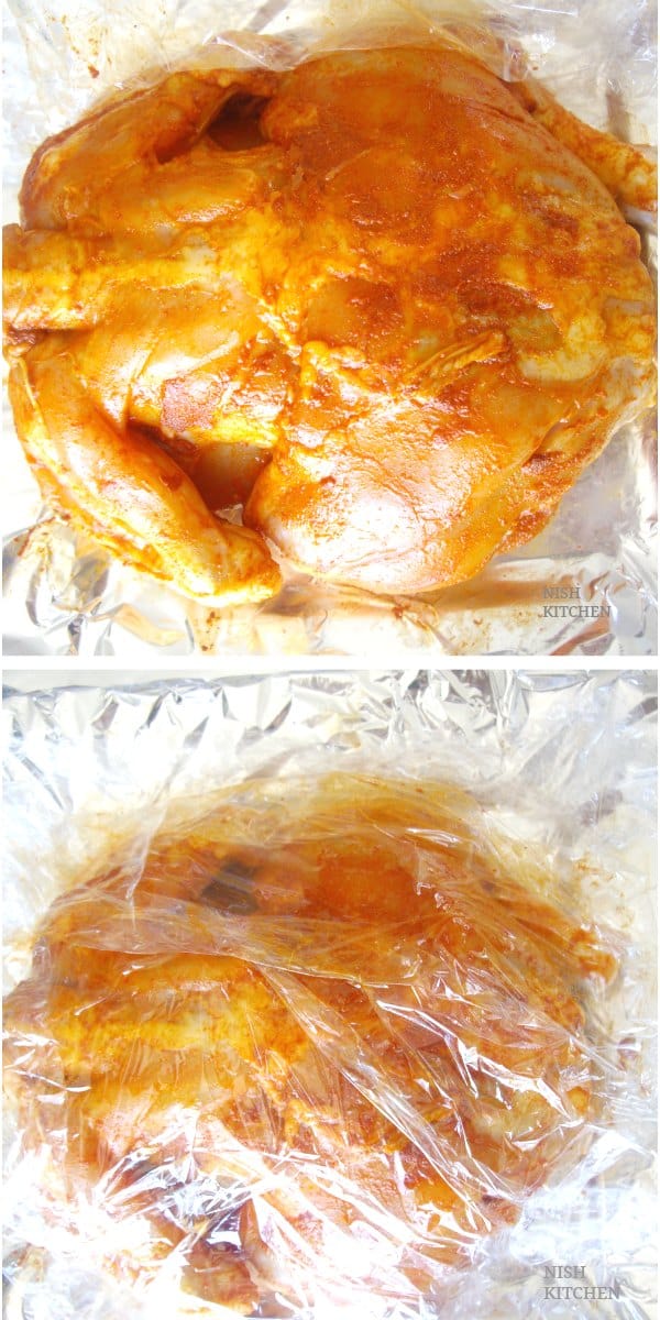 Marinate chicken for malabar kozhi nirachathu
