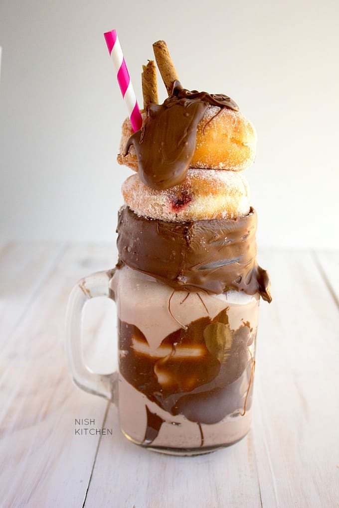 how to make nutella donut milkshake