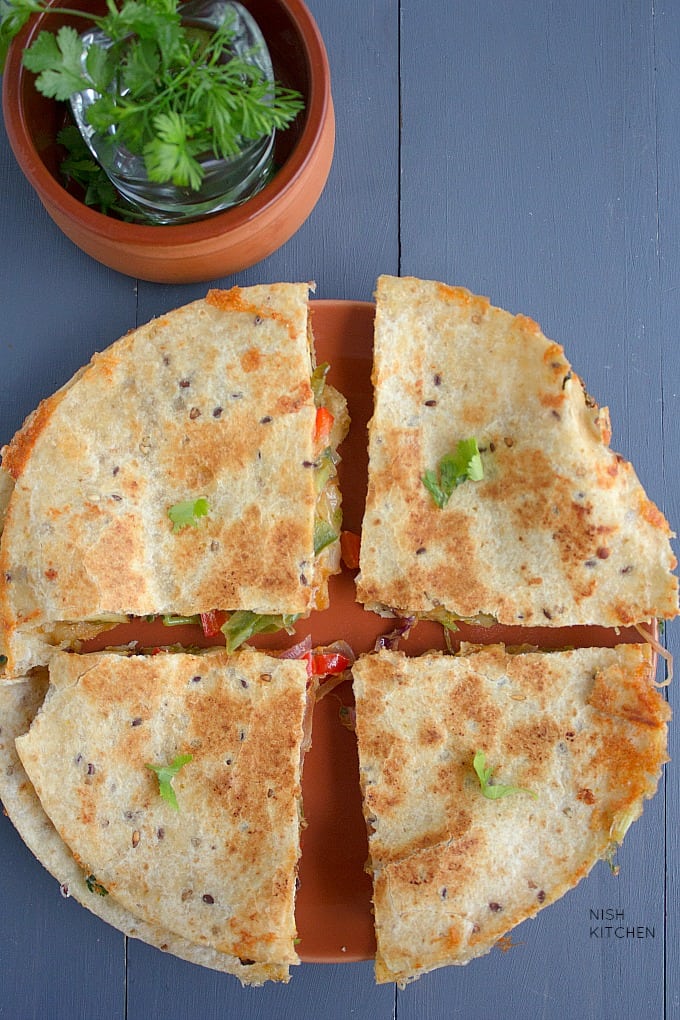 tandoori paneer quesadillas indian