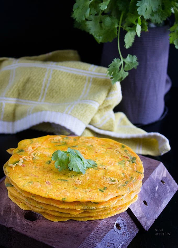 besan cheela - vegetarian omelette